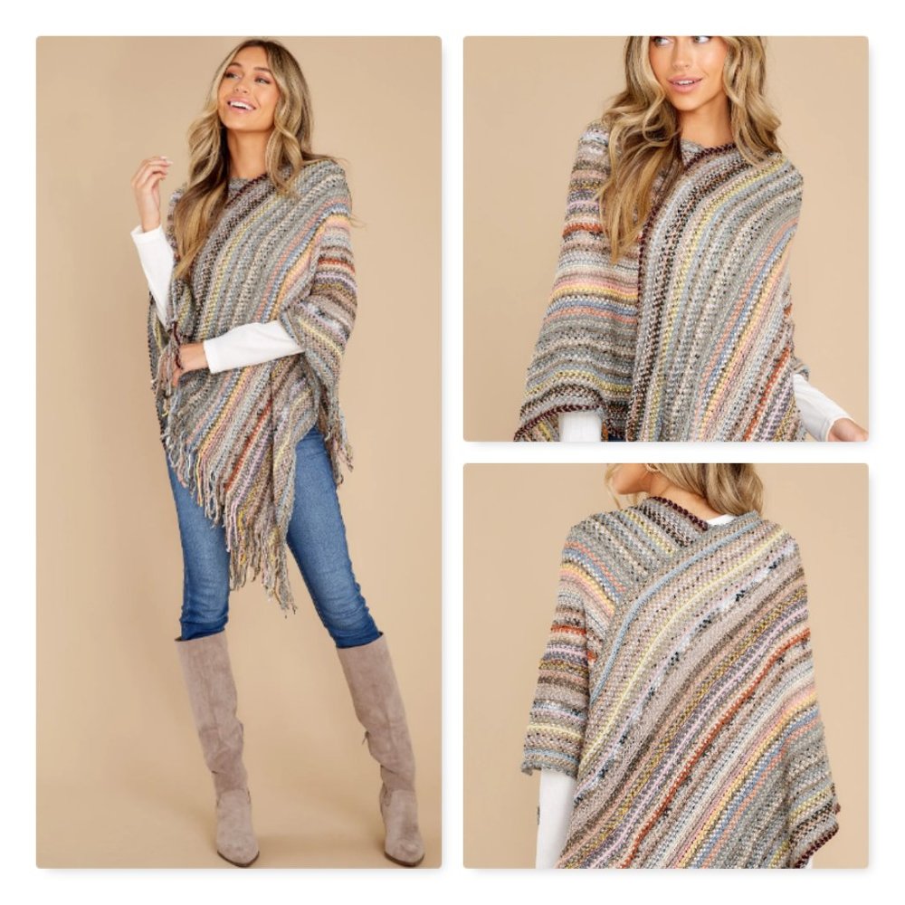 Stripe Multi Poncho